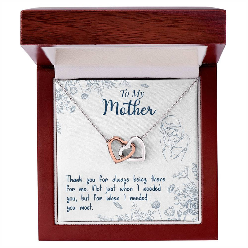 Thank You For Always Being There - Interlocking Hearts Necklace